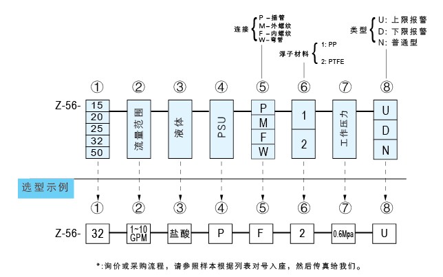 Z-5615、Z-5620、Z-5625、Z-5632、Z-5650聚砜塑料管浮子流量計