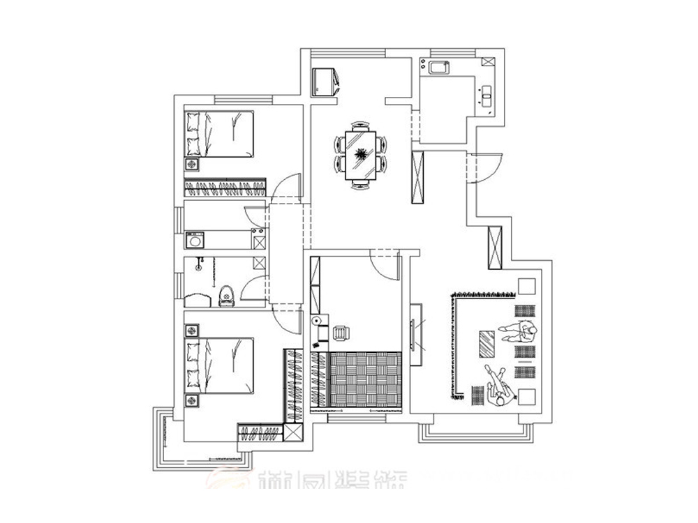 醫(yī)大家屬樓-130平米-北歐風(fēng)格-戶型圖.jpg